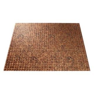 Fasade 4 ft. x 8 ft. Square Cracked Copper Wall Panel S62 19