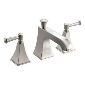 KOHLER Memoirs Deck Mount Bath Faucet Trim with Stately Design and Lever Handles in Vibrant Brushed Nickel (Valve not included) K T428 4S BN