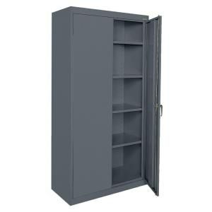 Sandusky Classic Series 36 in. W x 72 in. H x 18 in. D Storage Cabinet with Adjustable Shelves in Charcoal CA41361872 02