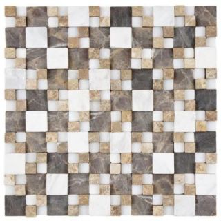 Merola Tile Griselda Gaodi Sand 12 in. x 12 in. x 12 mm Natural Stone Mosaic Wall Tile FXLGRGDS