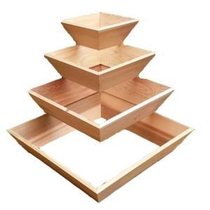 20 in. Wood Pyramid Planter 8261011