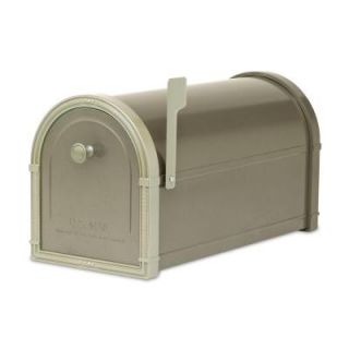Architectural Mailboxes Bellevue Post Mount Mailbox in Bronze with White Bronze Accents 5502Z