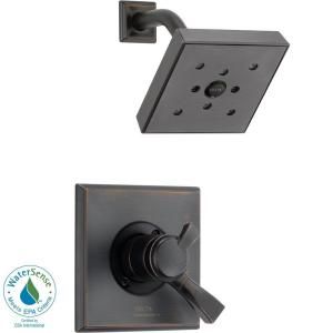 Delta Dryden 1 Handle 1 Spray Shower Faucet Trim Kit in Venetian Bronze featuring H2Okinetic (Valve Not Included) T17251 RBH2O