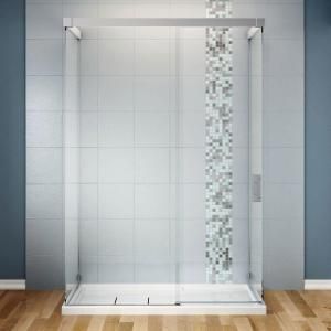 MAAX Influence 34 in. x 60 in. x 88 in. Standard Fit Shower Kit with Clear Glass in Chrome 101340 000 001 001