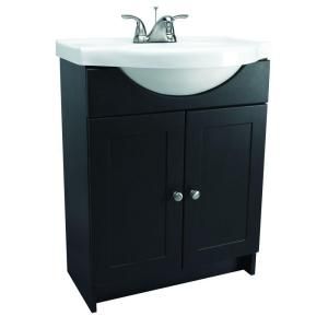 Design House 31 in. Euro Style Vanity in Espresso with Cultured Marble Belly Bowl Vanity Top in White DISCONTINUED 541698