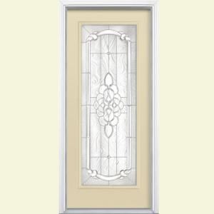 Masonite Oakville Full Lite Painted Smooth Fiberglass Entry Door with Brickmold 43414