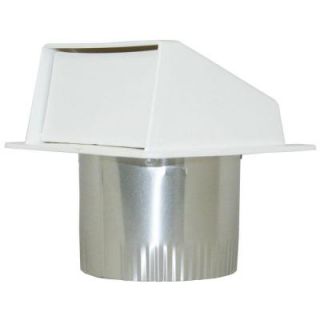 Speedi Products 4 in. White Plastic Eave Vent with 3 in. Aluminum Tail Pipe EX EVW 04