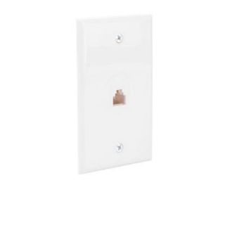 CE TECH Ethernet Wall Plate   White 216 8C