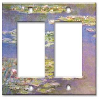 Art Plates Monet Water Lilies   Double Rocker Wall Plate RR 14