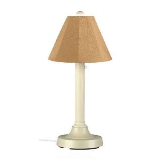 Patio Living Concepts San Juan 30 in. Outdoor Bisque Table Lamp with Straw Linen Shade 26125