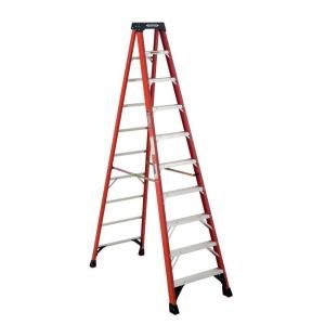 Werner 10 ft. Fiberglass Step Ladder with 300 lb. Load Capacity Type IA Duty Rating NXT1A10