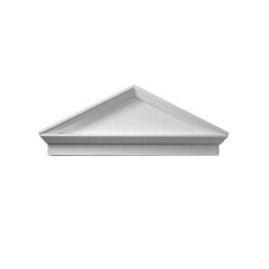 Fypon 50 in. x 23 13/16 in. x 3 1/8 in. Smooth Combination Rams Head Pediment CRHP50