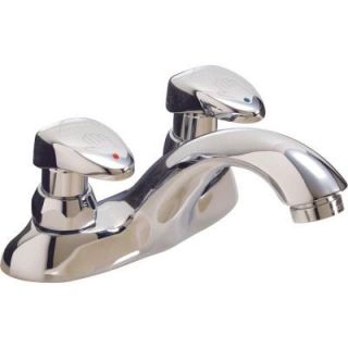 Delta Commercial 4 in. Centerset 2 Handle Low Arc Bathroom Faucet in Chrome with Vandal Resistant Handle Actuator 86T1153