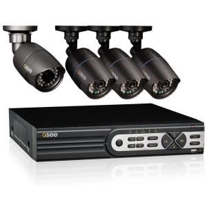 Q SEE Platinum Series 8 Channel Hybrid SDI/Analog 1TB Surveillance Bundle, (3) 960H Cameras, (1) 720p Camera, PTZ Compatible QT608 4F5 1