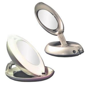 Zadro Lighted Compact Magnification Mirror in Pearl MSP910