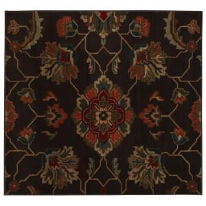 Home Decorators Collection Canton Dark Brown 8 ft. x 8 ft. Square Area Rug 311810