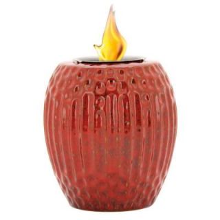 Pacific Decor Ribbed Fire Pot in Ruby Red 55486.0