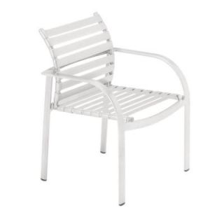 Tradewinds Scandia White Commercial Strap Patio Dining Chair (2 Pack) HD 1054M 3