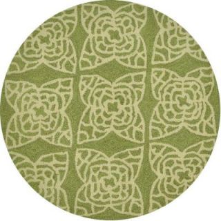 Loloi Rugs Summerton Life Style Collection Green Ivory 3 ft. Round Area Rug SUMRSRS05GRIV300R