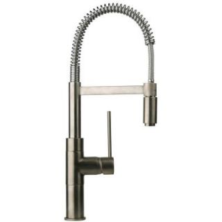 La Toscana Elba Single Handle Pull Down Sprayer Kitchen Faucet in Brushed Nickel 78PW556LFEX