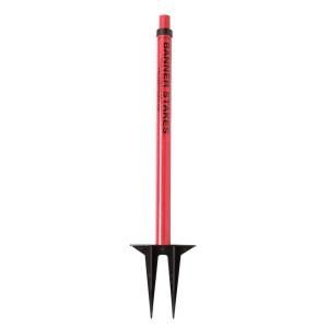Banner Stakes 22 in.   42 in. Height Adjustment Red Plastic Stake (Pack of 5) 20100021