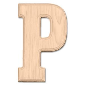 Design Craft MIllworks 8 in. Pine Wood Letter (P) 47195