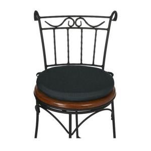 Home Decorators Collection Black Sunbrella Round Outdoor Chair Cushion 1572710210