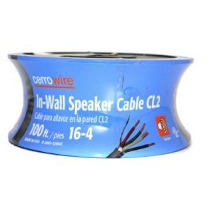 Cerrowire 100 ft. 16/4 In Wall Speaker Wire   Black 2602 12104C