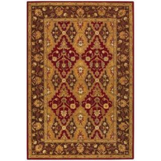 Home Decorators Collection Menton Red/Dark Brown 4 ft. x 6 ft. Area Rug 8768110820