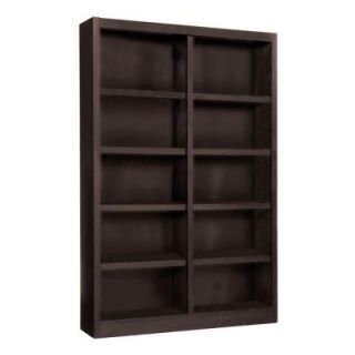 Concepts In Wood Midas Double Wide 10 Shelf Espresso Bookcase MI4872 E