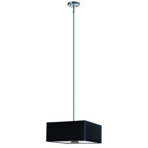 Yosemite Home Decor Lyell Forks Family 3 Light Satin Steel Pendant with Black Stealth Shade SH1616 3P BSSS