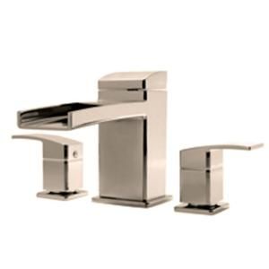 Pfister Kenzo 2 Handle Deck Mount Roman Tub Faucet Trim Kit in Brushed Nickel (Valve Not Included) RT65DFK
