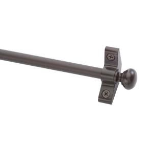 Zoroufy Select collection Brass Tubular 28.5 in. x 3/8 in. Oil Rubbed Bronze Finish Stair Rod Set with Round Finials 02272