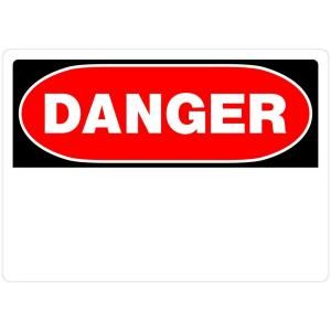 The Hillman Group 10 in. x 14 in. Plastic Blank Danger Sign 842052
