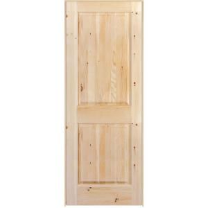 Masonite Smooth 2 Panel Hollow Core Unfinished Knotty Pine Prehung Interior Door 97840