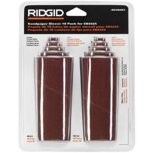 RIDGID 80 Grit and 150 Grit Sandpaper Sleeves (10 Pack) DISCONTINUED AC28401