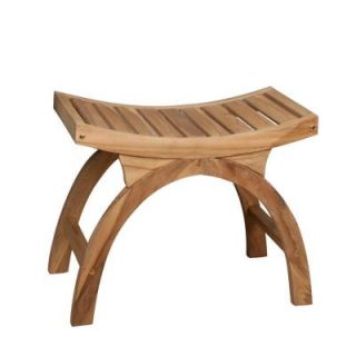24 in. Teak Arched Slatted Shower Stool ISS151