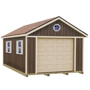Best Barns Sierra 12 ft. x 20 ft. Wood Garage Kit with Sturdy Built Floor sierra_1220f