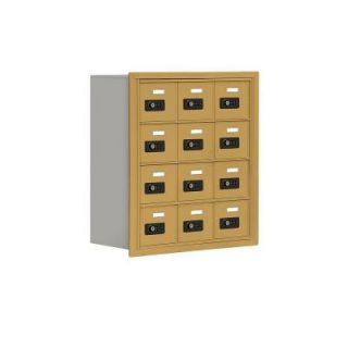 Salsbury Industries 19000 Series 24 in. W x 25.5 in. H x 8.75 in. D 12 A Doors R Mount Resettable Locks Cell Phone Locker in Gold 19048 12GRC