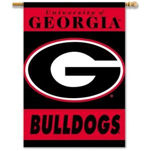 BSI Products NCAA 28 in. x 40 in. Georgia 2 Sided Banner with Pole Sleeve 96107