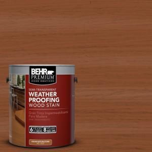 BEHR Premium 1 gal. #ST 122 Redwood Naturaltone Semi Transparent Weatherproofing Wood Stain 507701