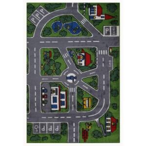 LA Rug Inc. Supreme Streets Multi Colored 5 ft. 3 in. x 7 ft. 6 in. Area Rug TSC 083 5376