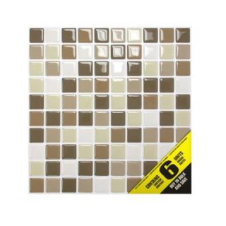 Smart Tiles 9.85 in. x 9.85 in. Multi Colored MultiPack Harmony Mosaic Adhesive Decorative Wall Tile (6 Pack) SM1027 6