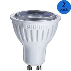 Philips 35W Equivalent Bright White (3000K) MR16 GU10 Base LED Flood Light Bulb (2 Pack) 423764