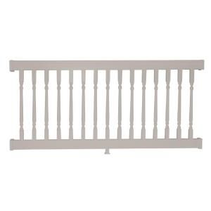 Weatherables Delray 36 in. x 72 in. Vinyl Tan Colonial Straight Railing Kit WTR THDD36 C6