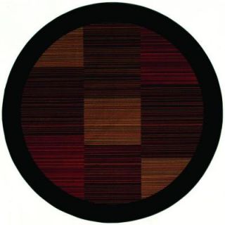 Couristan Everest Hamptons Multi Stripe 3 ft. 11 in. x 3 ft. 11 in. Round Area Rug 07664998311311N