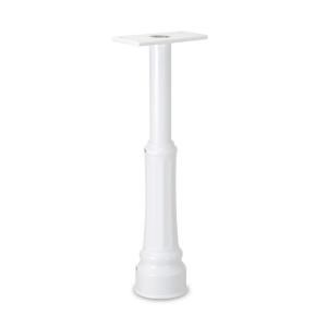 Architectural Mailboxes Basic In Ground Post with Decorative Cover in White 7507W