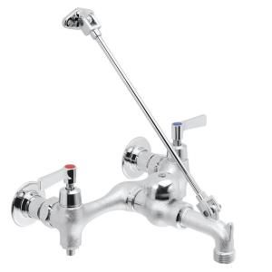 Speakman Commander Wall Mount 2 Handle Bathroom Faucet in Rough Chrome Plated with Cross Handles SC 5812 RCP