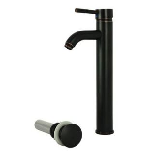 Fontaine Ultime European Single Hole 1 Handle High Arc Bathroom Vessel Faucet with Drain in Oil Rubbed Bronze MFF UTMVFD ORB