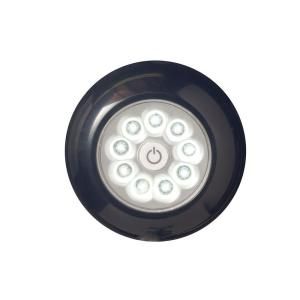 LightIt 4 in. 9 LED Black Puck Anywhere Light XB 30015 303